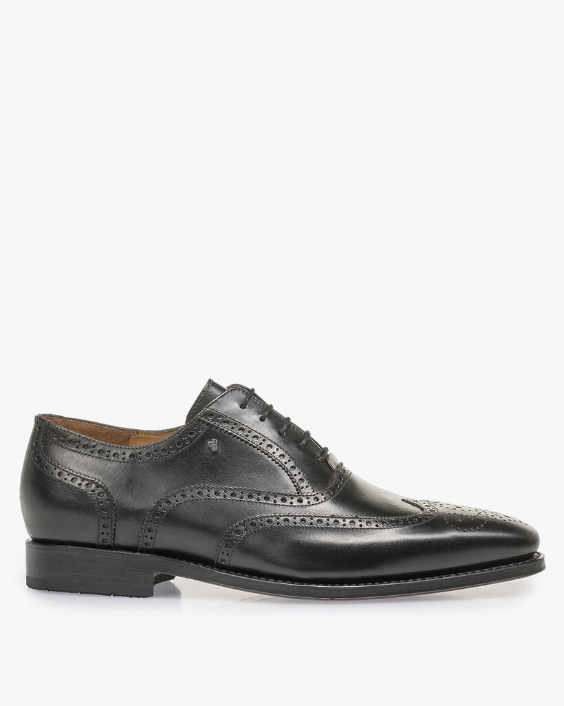 Zwarte kalfsleren brogue