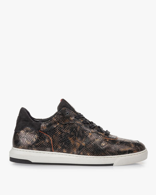 Sneaker snake print copper
