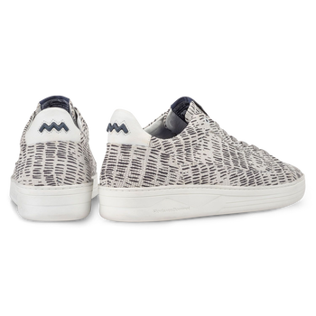 Sneaker nubuckleer zwart/wit