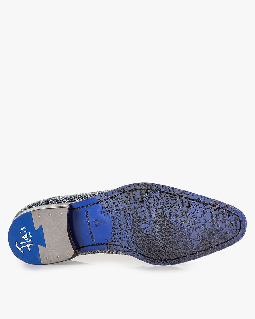 Veterschoen snakeprint zwart/wit