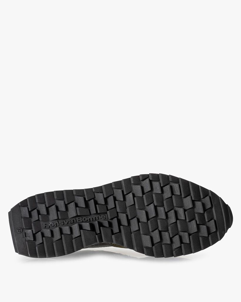 Sneaker geprint su&egrave;de groen