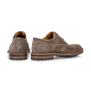 Lace shoe suede taupe