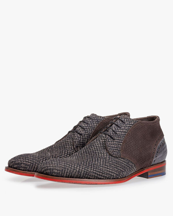 Veterboot grijs met print