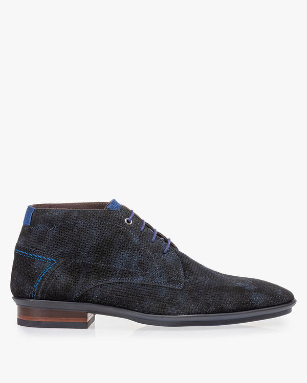 Veterboot blauw met print