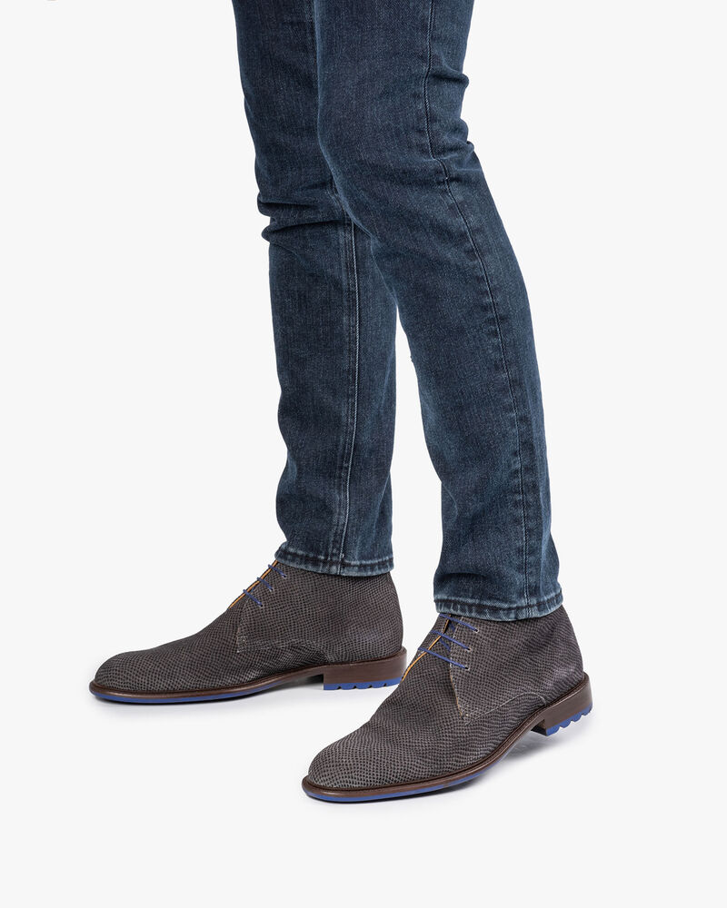 Veterboot grijs met print
