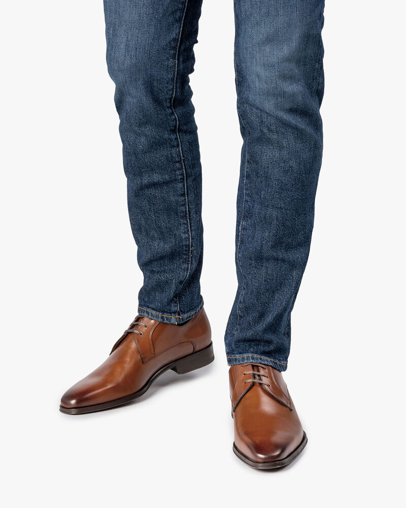 Veterschoen kalfsleer cognac