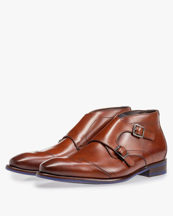 Gespschoen kalfsleer cognac
