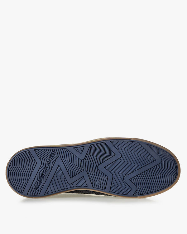 Sneaker reptielenprint blauw