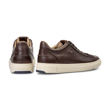 Sneaker geprint leer bruin