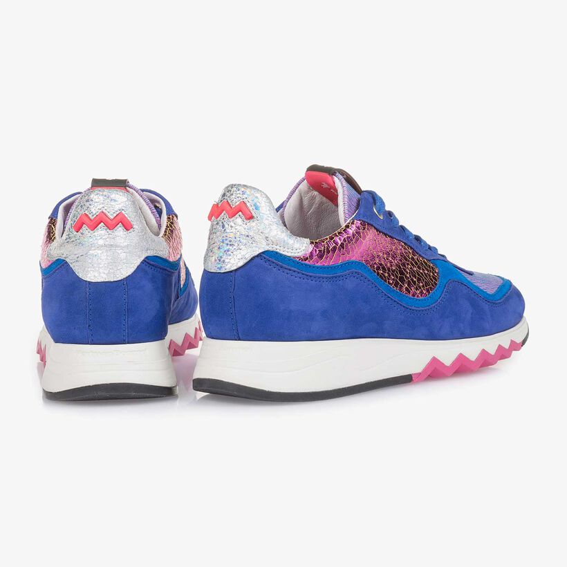 Kobaltblauwe su&egrave;de sneaker