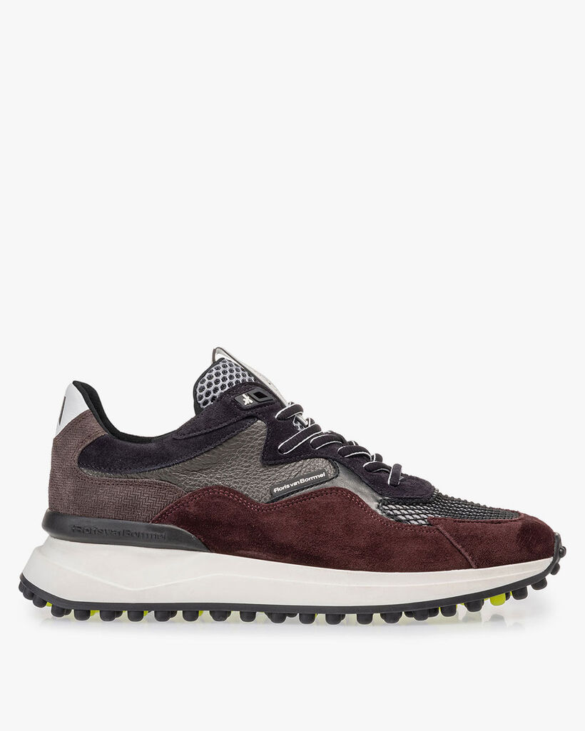 Noppi sneaker burgundy red/blue