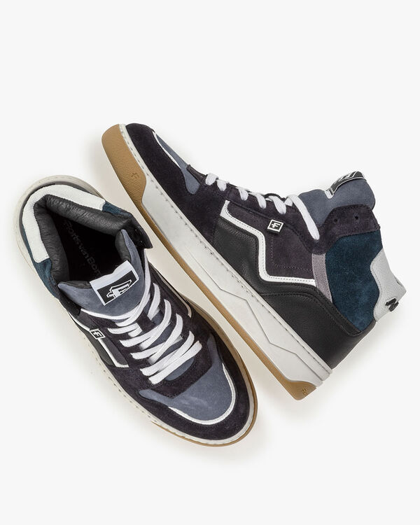 Sneaker su&egrave;de donkergrijs