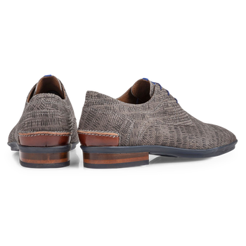 Lace shoe with print taupe
