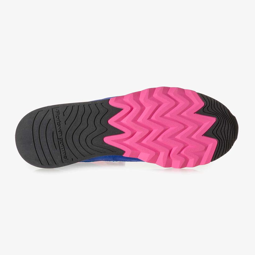 Kobaltblauwe su&egrave;de sneaker