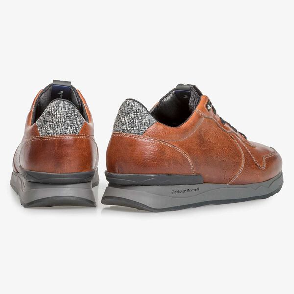 Kalfsleren sneaker cognac