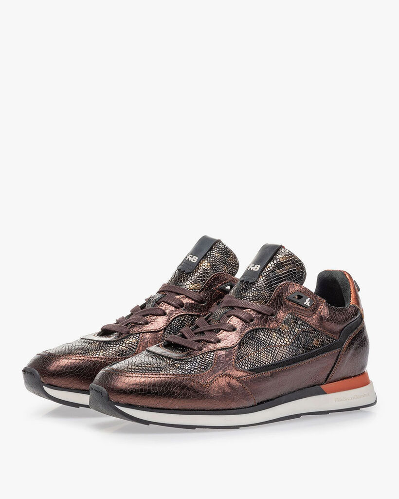 Sneaker dark brown leather