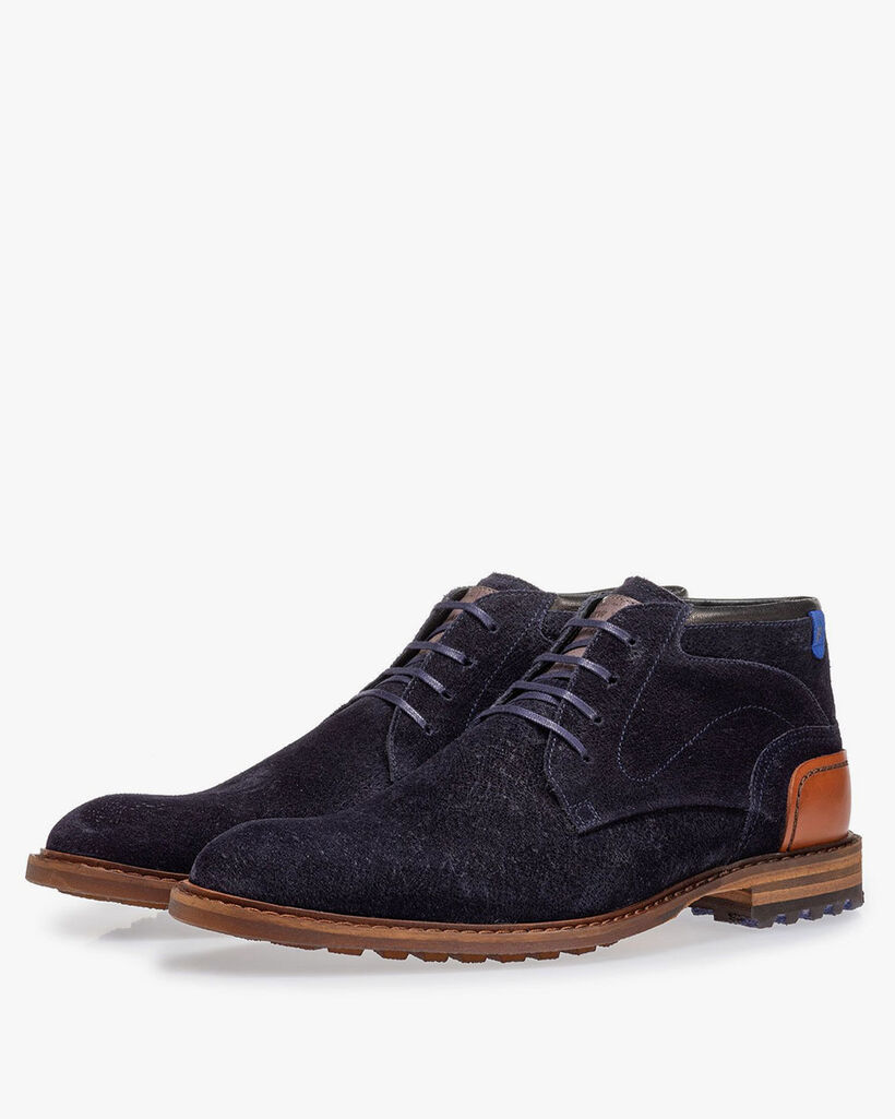Crepi boot blauw su&egrave;de