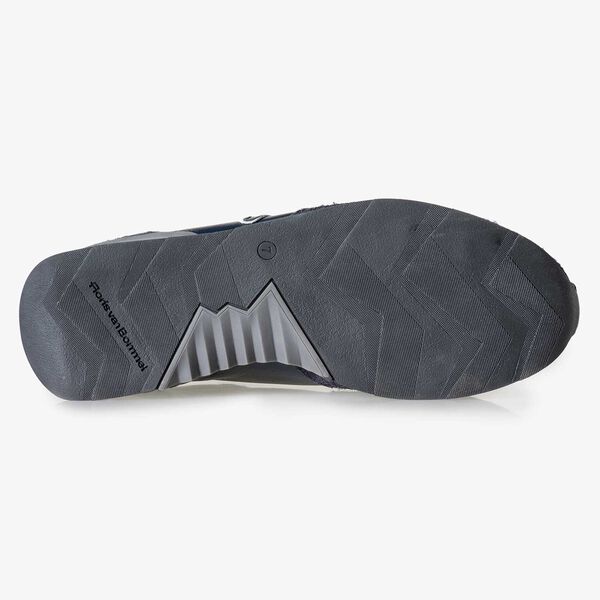 Dark blue calf leather sneaker
