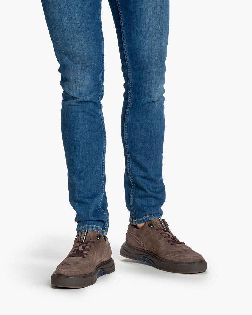 Sneaker suede sand-coloured