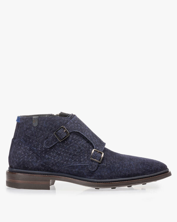 Boot with buckle closure blue