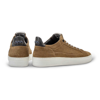 Sneaker beige suede leather