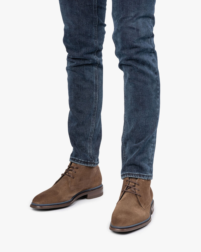 Veterboot su&egrave;de taupe