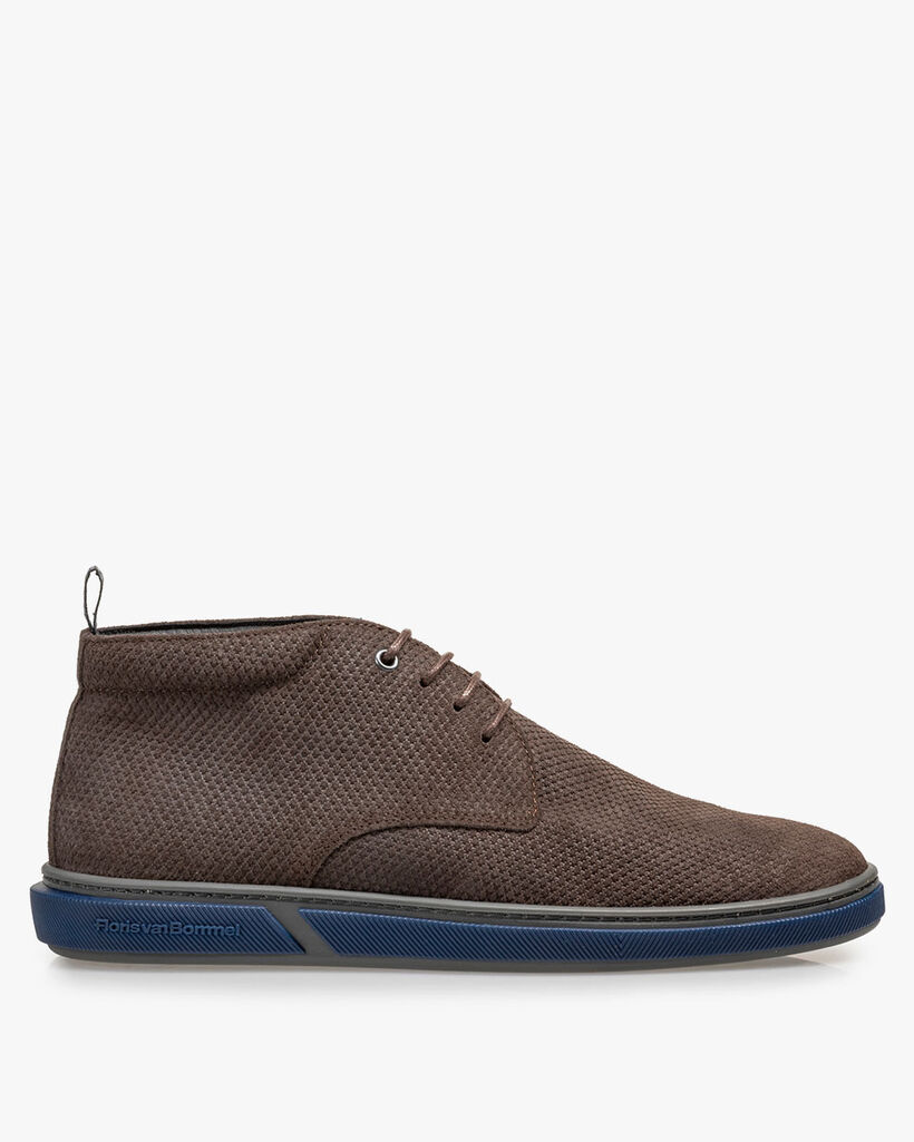 Veterboot geprint leer bruin