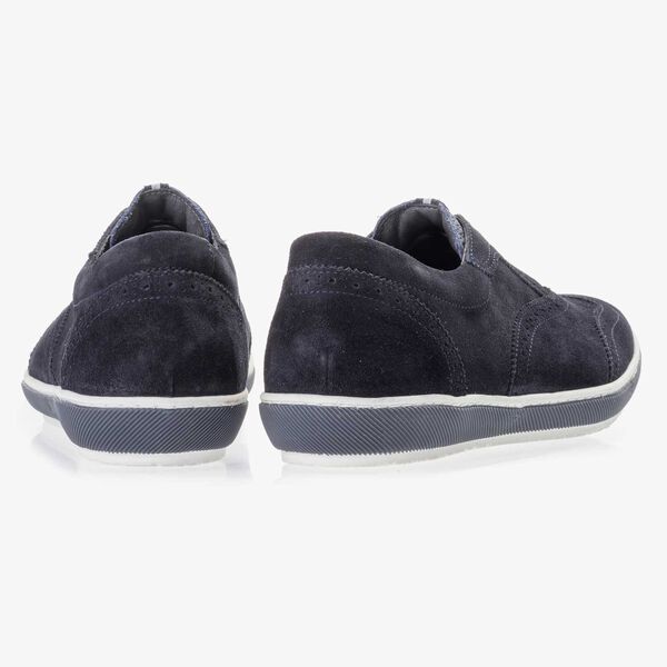 Donkerblauwe su&egrave;de brogue