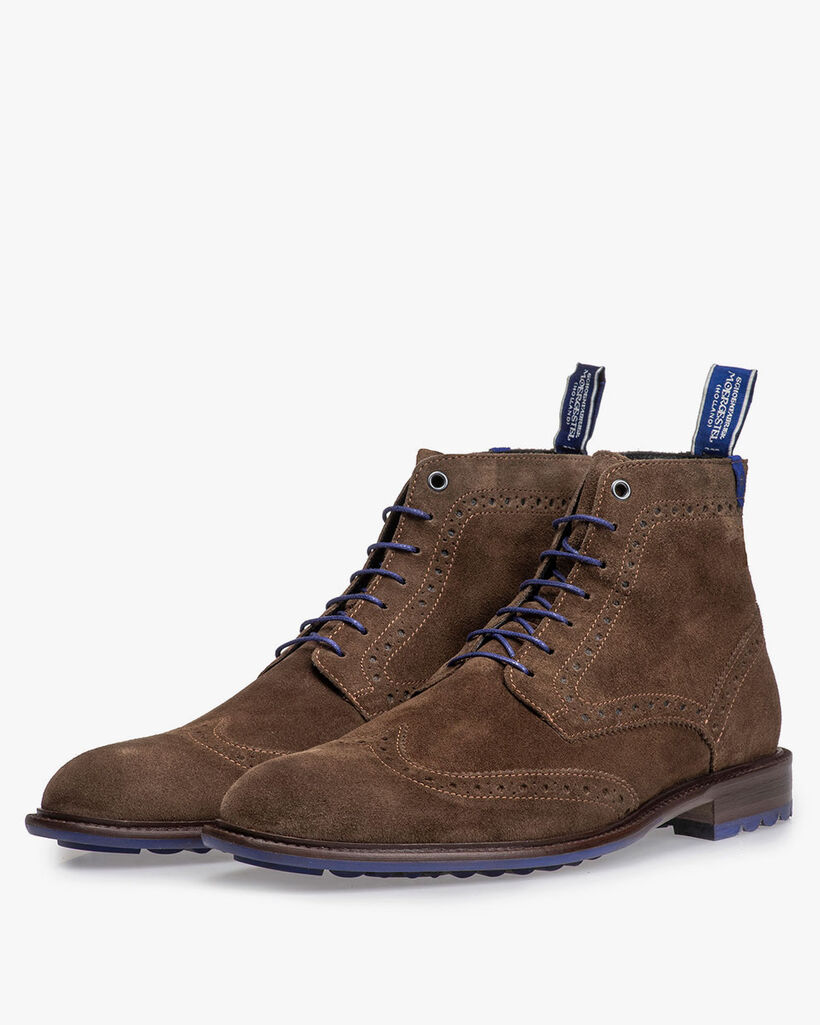 Su&egrave;de veterboot donker taupe/bruin