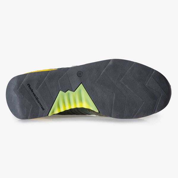 Su&egrave;de sneaker groen/geel