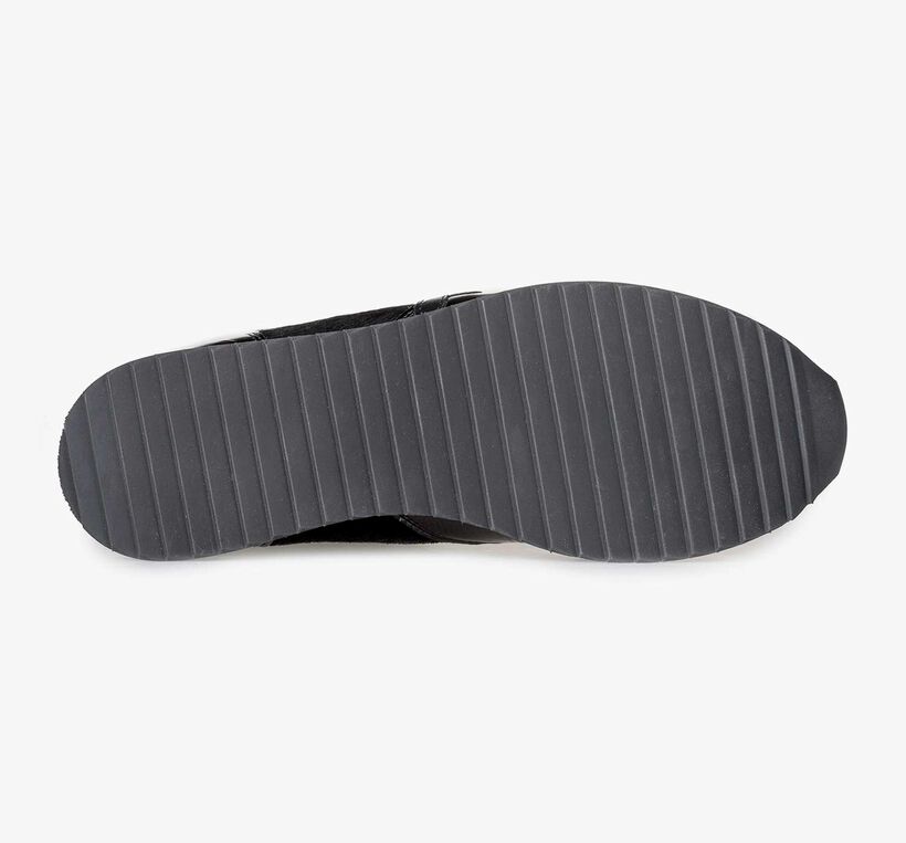 Zwarte lakleren sneaker met F logo