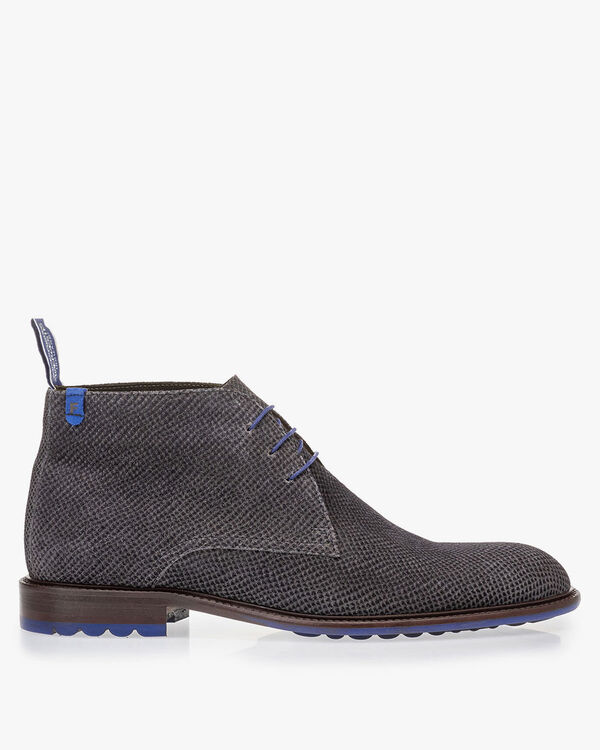 Veterboot grijs met print