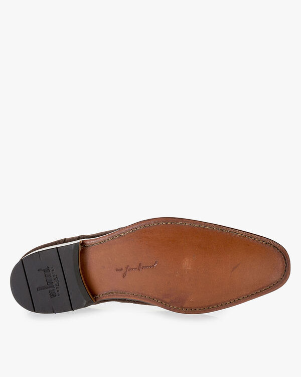 Dark brown suede leather brogue