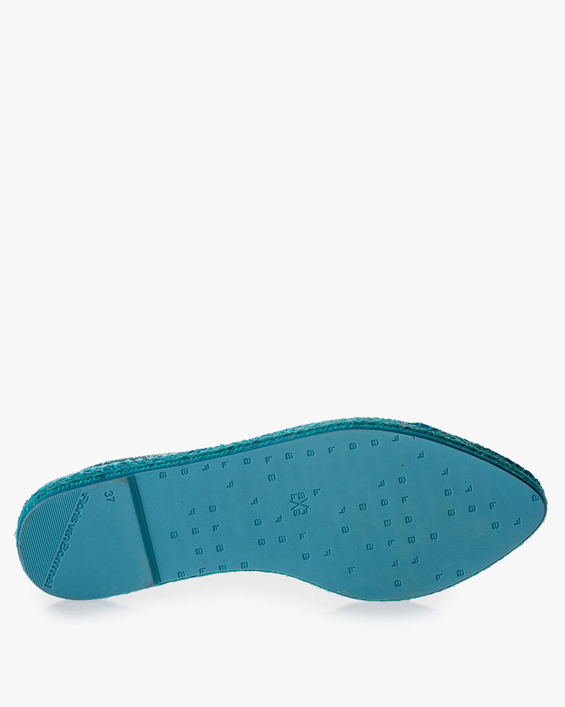 Blauwe espadrille metallicprint