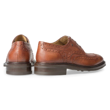 Leren brogue veterschoen cognac