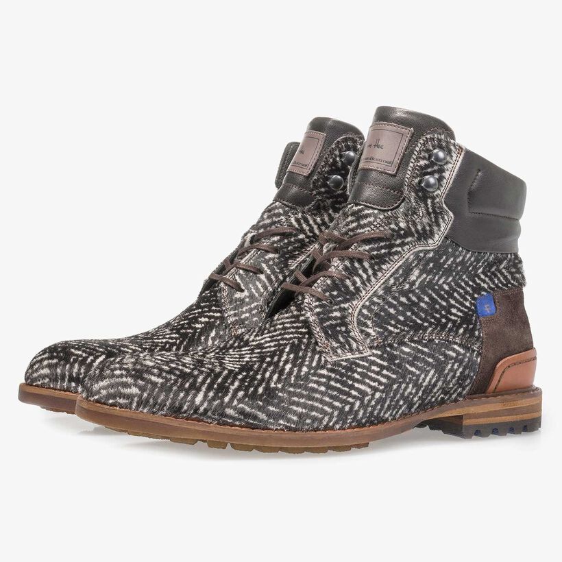 Premium offwhite pony veterboot met print