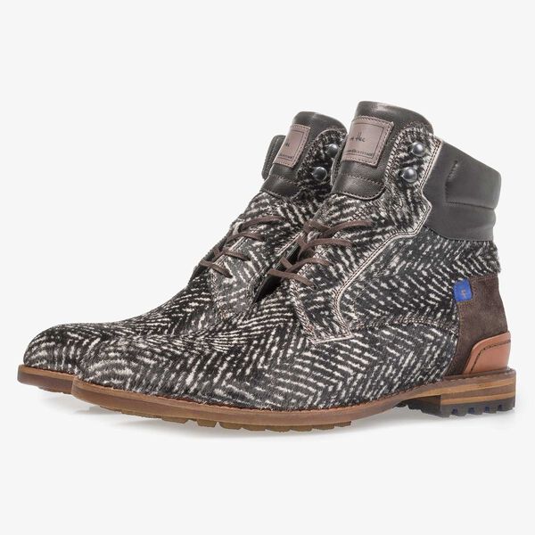 Premium offwhite pony veterboot met print