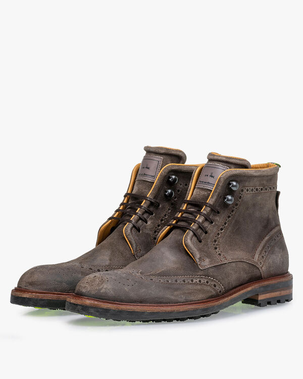 Veterboot su&egrave;de taupe