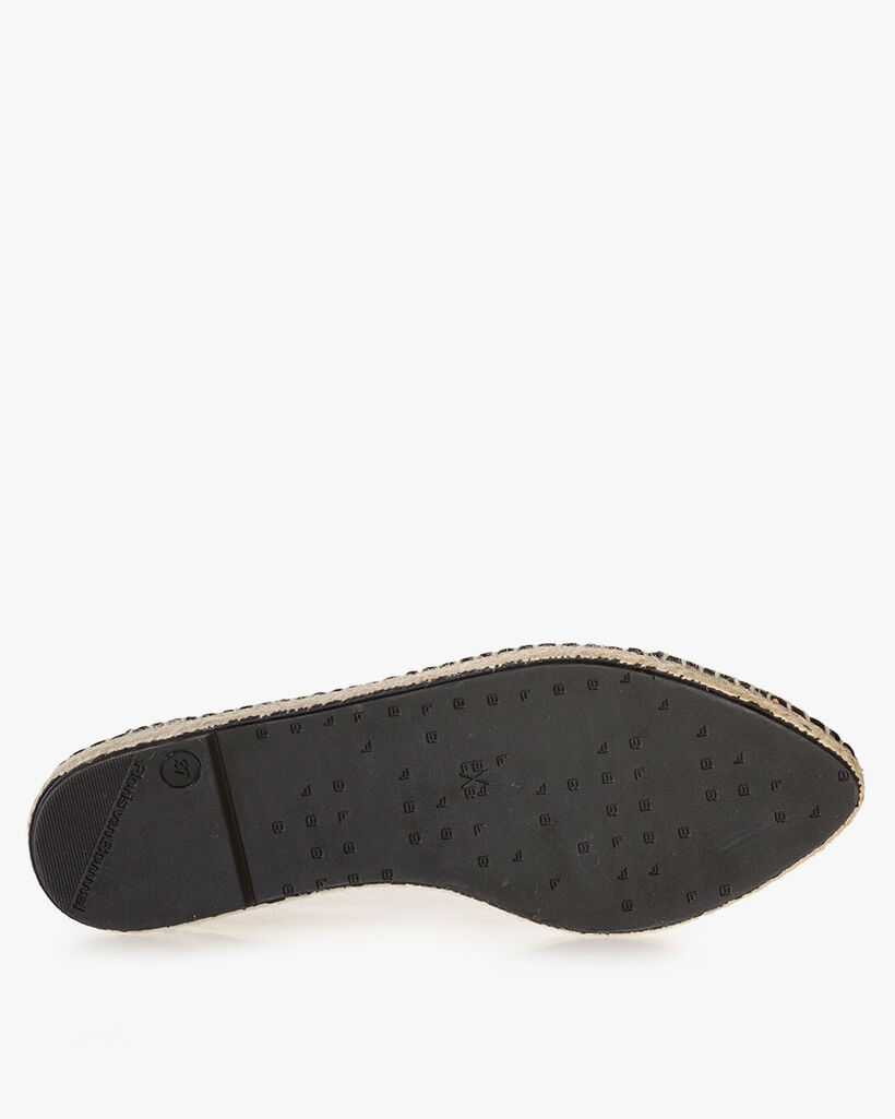 Espadrille printed leather black