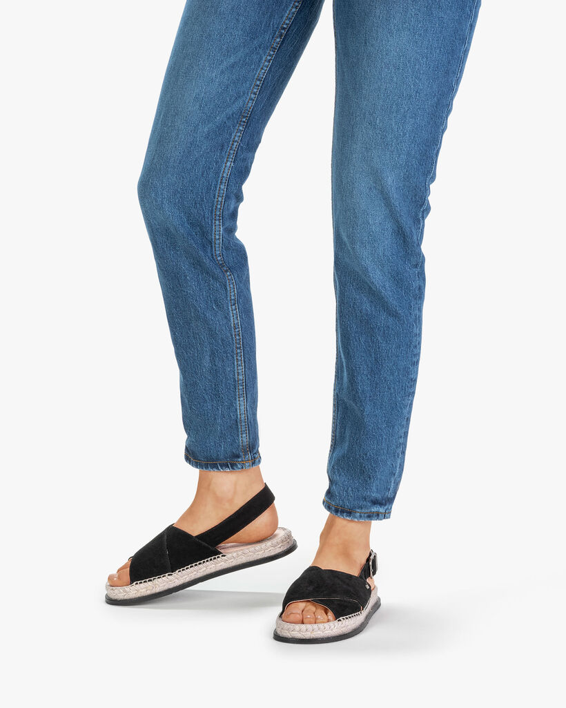Sandal suede leather black