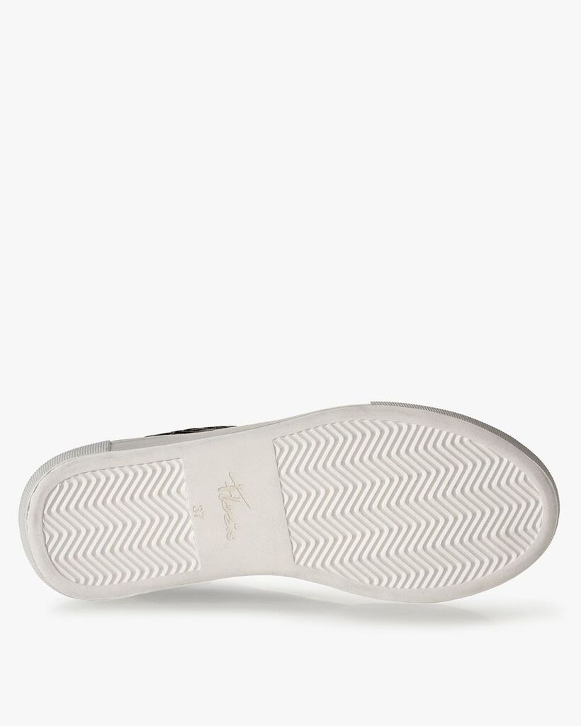 Sneaker geprint leer zwart