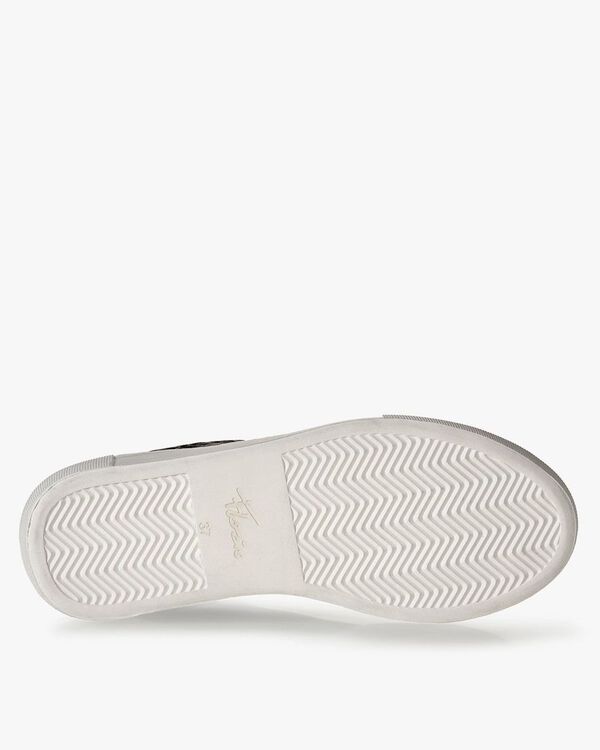 Sneaker geprint leer zwart