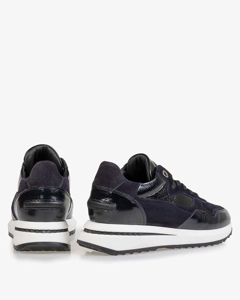 Sneaker lakleer blauw