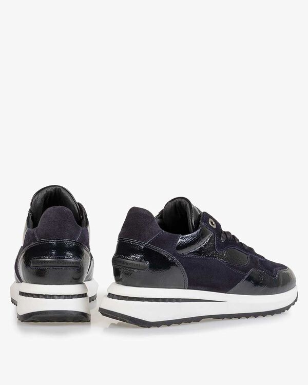 Sneaker lakleer blauw