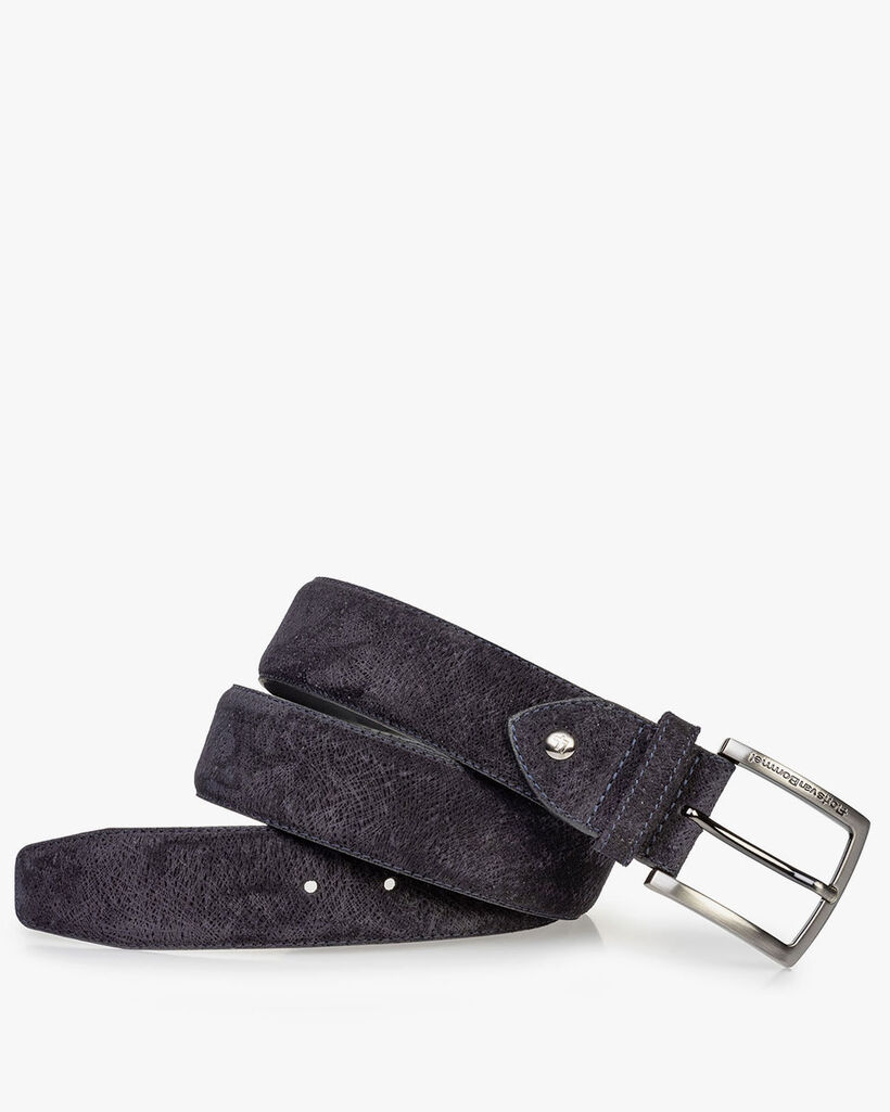 Su&egrave;de riem donkerblauw