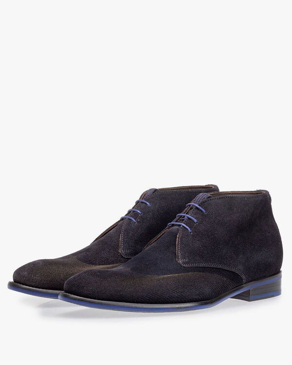 Veterboot blauw met print