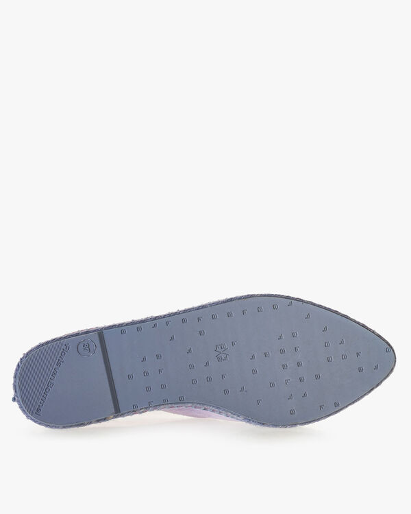 Espadrille suede leather purple