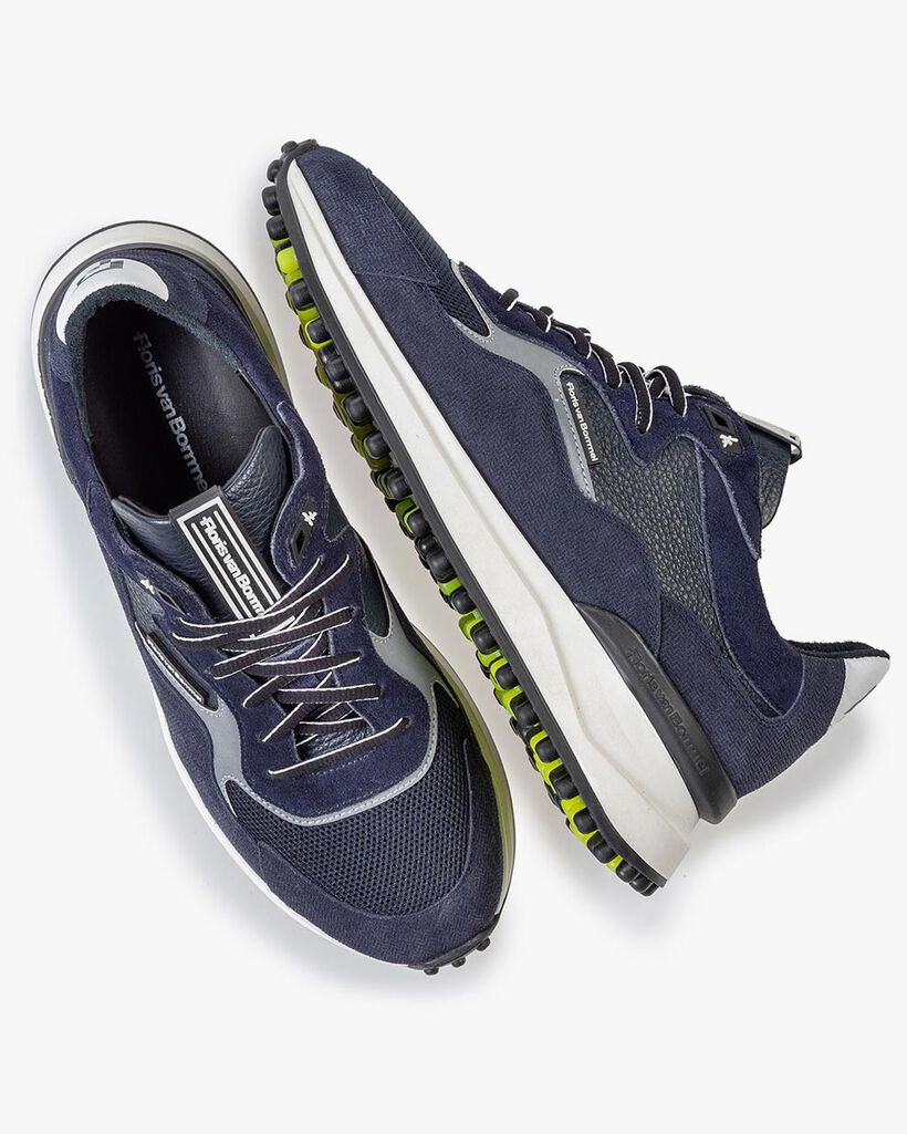 Noppi sneaker donkerblauw met print