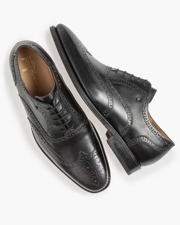 Zwarte kalfsleren brogue