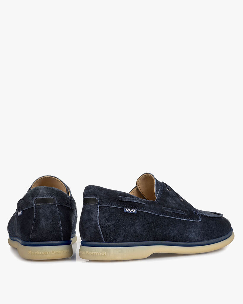 Bootschoen su&egrave;de blauw